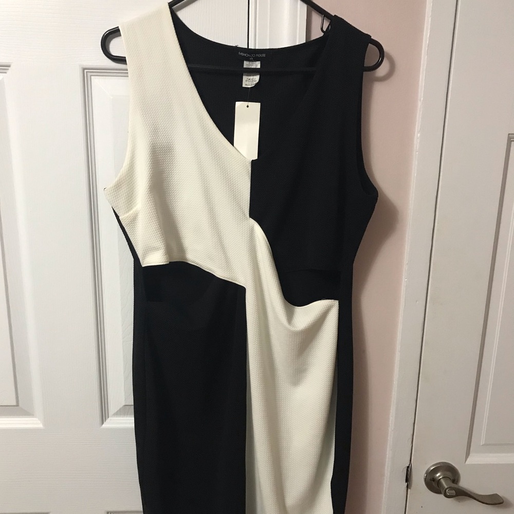 Very sexy black/white dress with cut outs